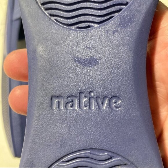 NATIVE Sz 11 Slide Pointy Toe Flats Shoes with Bow Lavender Blue Colourw… - Picture 6 of 13